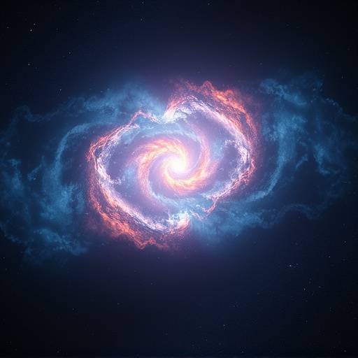 A vast, swirling nebula in deep space with distant stars.