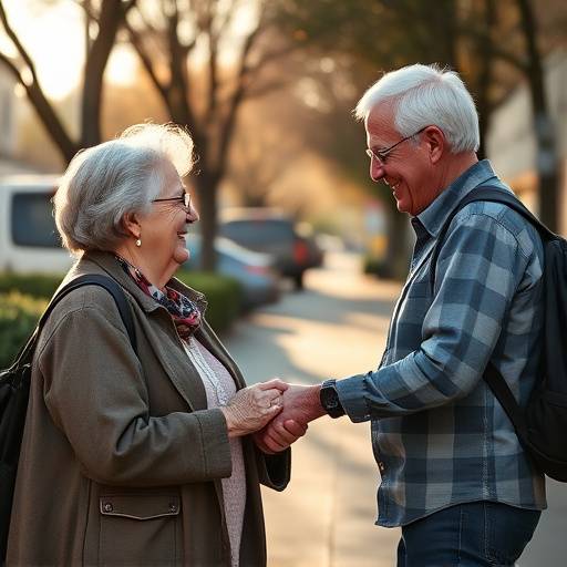 Image of a volunteer helping an elderly resident in Willow Creek.