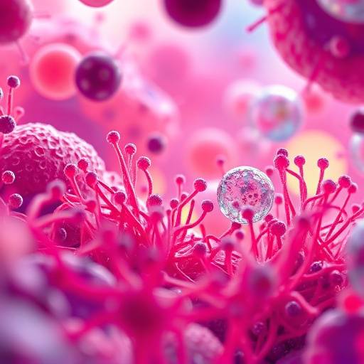 Microscopic view of regenerative cells growing